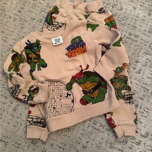 Nickelodeon Kids TMNT Beige Sweatshirt
